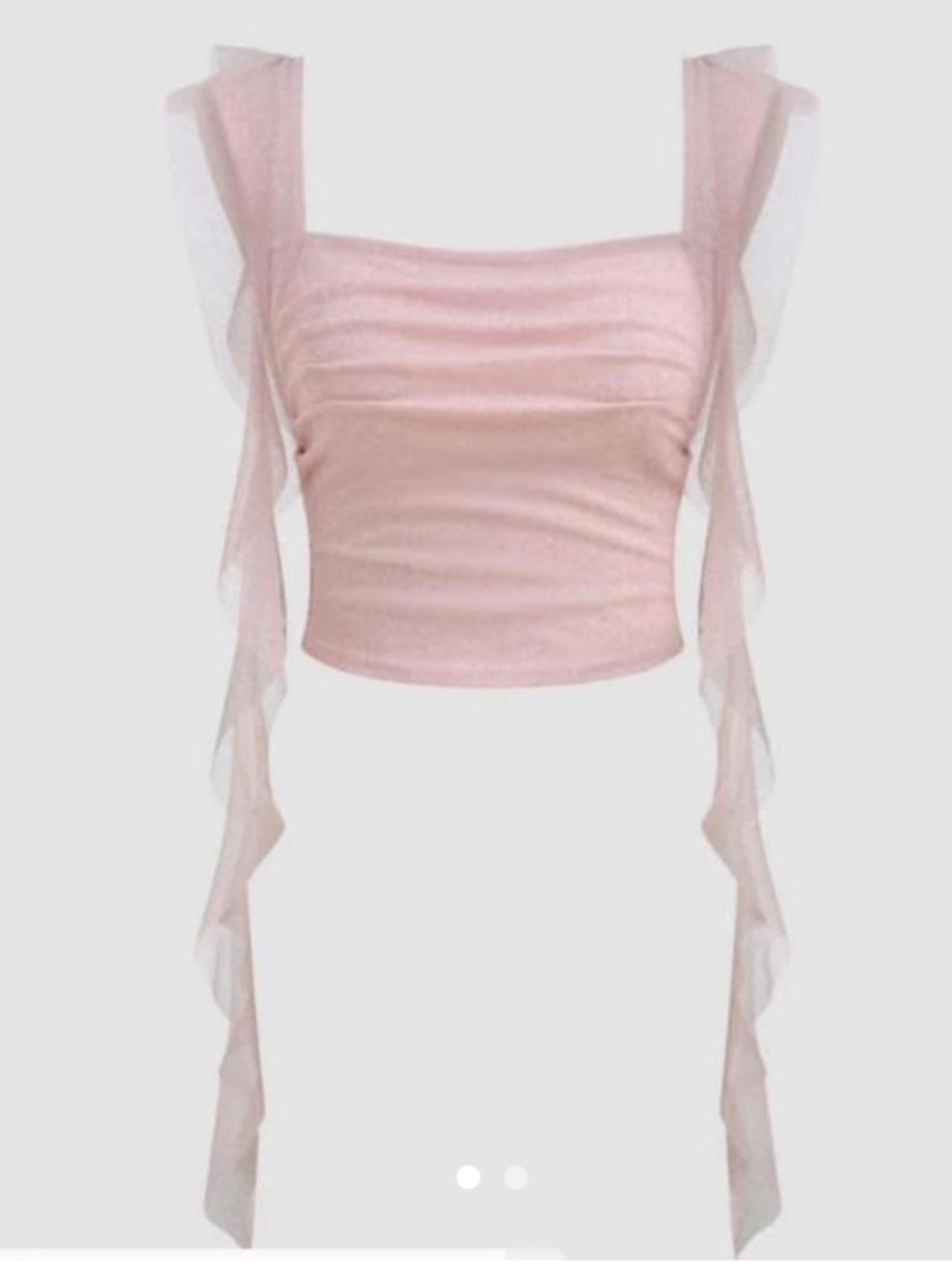 Cider women’s pink ruffle top